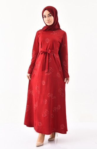 فستان أحمر كلاريت 1125-01