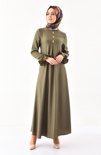 Khaki Hijab Kleider 9292-07