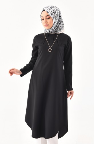 Kolyeli Tunik 3043-01 Siyah