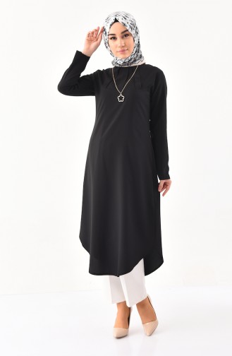 Kolyeli Tunik 3043-01 Siyah