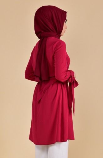 Kuşaklı Tunik 1274-01 Bordo 1274-01