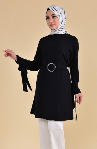 Belted Tunic 1274-04 Black 1274-04