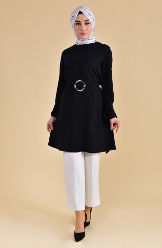 Belted Tunic 1274-04 Black 1274-04