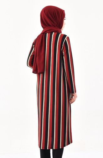 Striped Long Tunic  2702-02 Red 2702-02