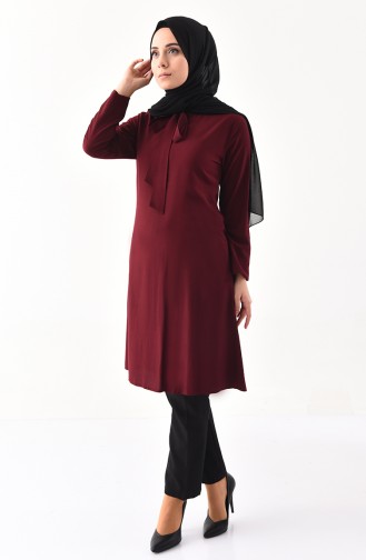 Tie Collar Tunic 3159-02 Cherry 3159-02