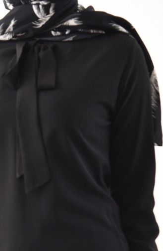 Tie Collar Tunic 3159-03 Black 3159-03
