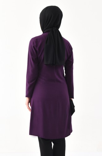 Tie Collar Tunic 3159-04 Purple 3159-04