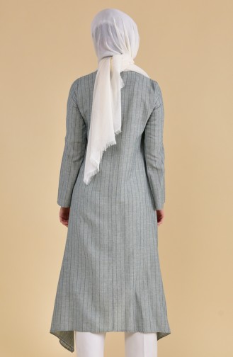 Pamuklu Uzun Tunik 9002-01 Zümrüt Yeşili 9002-01