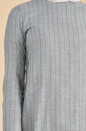 Pamuklu Uzun Tunik 9002-01 Zümrüt Yeşili 9002-01