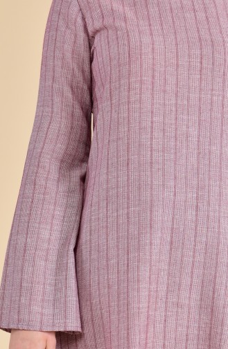 Pamuklu Uzun Tunik 9002-05 Bordo