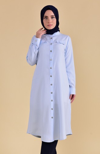 Buttoned Tunic 5007-13 Baby Blue 5007-13