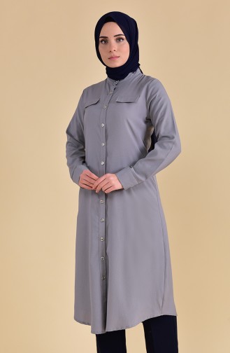 Buttoned Tunic 5007-14 Gray 5007-14
