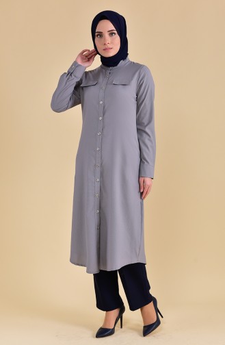Buttoned Tunic 5007-14 Gray 5007-14