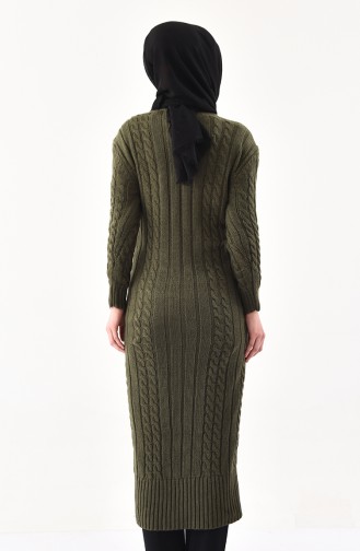 Triko Cepli Uzun Tunik 8085-08 Haki 8085-08