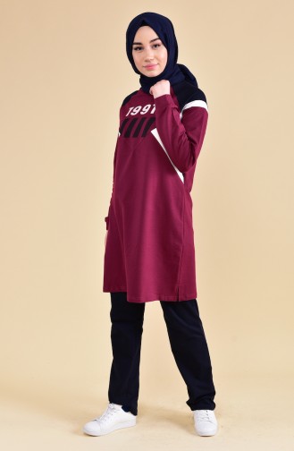 BWEST Printed Tracksuit 8305-05 Bordeaux 8305-05