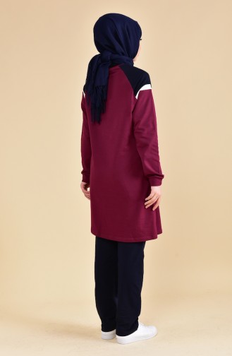 BWEST Printed Tracksuit 8305-05 Bordeaux 8305-05