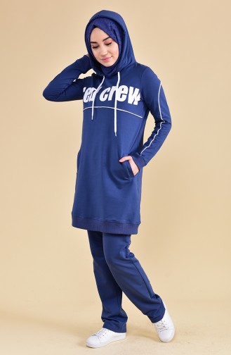 BWEST Hooded Tracksuit 8306-01 Indigo 8306-01