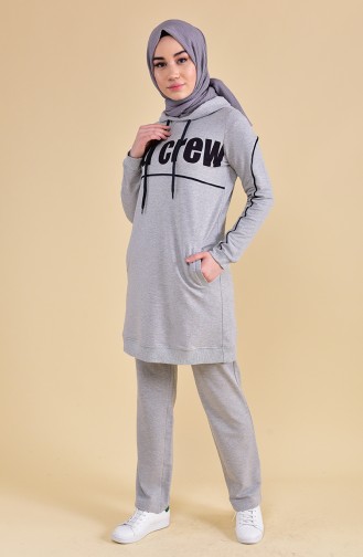 BWEST Hooded Tracksuit 8306-02 Gray 8306-02