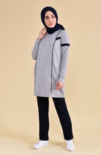 BWEST Striped Tracksuit 8374-01 Gray 8374-01