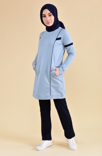 BWEST Striped Tracksuit 8374-04 Ice Blue 8374-04