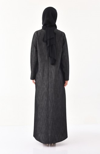 ميتيكس معطف جينز خفيف بتصميم أزرار و بمقاسات كبيرة 1146-01 لون أسود 1146-01