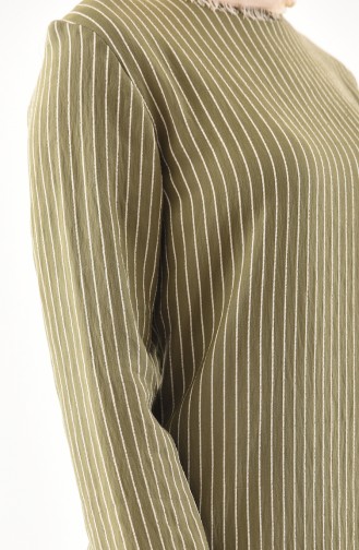 BURUN   Striped Tunic Trousers Double Suit 11179-02 Khaki 11179-02