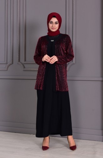 Habillé Hijab Bordeaux 7002-01