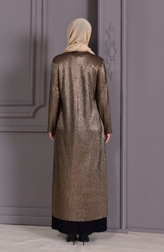 Robe de Soirée Grande Taille 1060-05 Gold Noir 1060-05