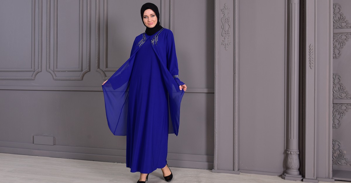Robe de Soirée Grande Taille 1101-06 Bleu Roi 1101-06 | Sefamerve
