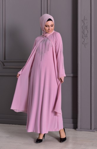 Robe de Soirée Grande Taille 1104-05 Poudre 1104-05