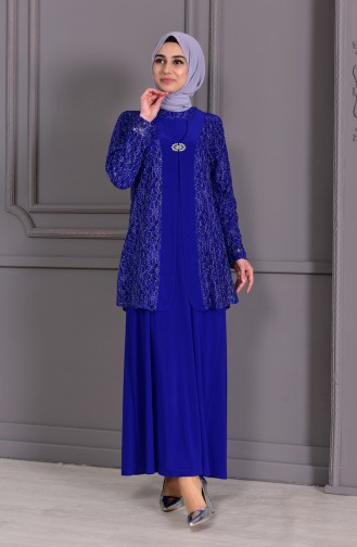 Grosse Grössse Abendkleid mit Brosche 1111-03 Saks 1111-03