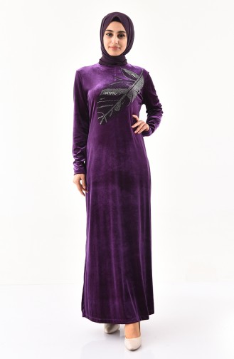 Lila Hijab Kleider 0022-04