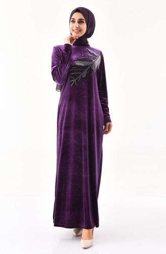 Lila Hijab Kleider 0022-04