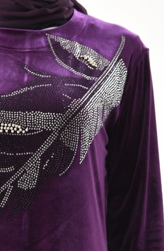 Purple Hijab Dress 0022-04