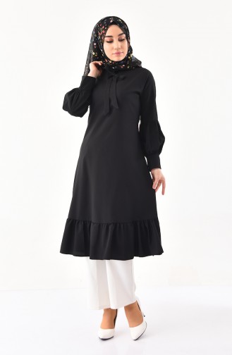 Tie Collar Tunic 3042-01 Black 3042-01