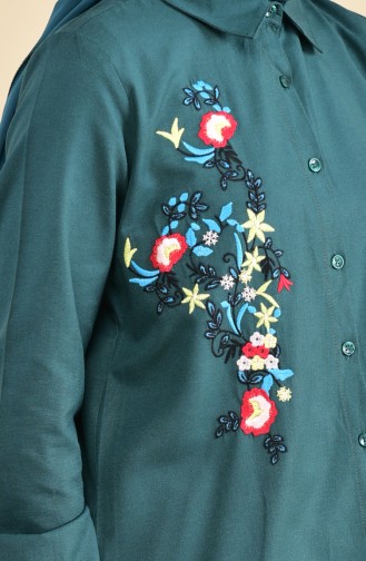Minahill Embroidered Tunic 8222-09 Emerald Green 8222-09