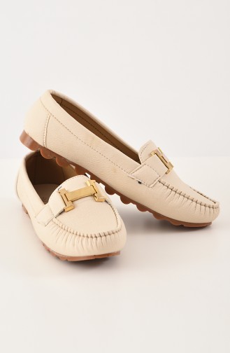 Beige Woman Flat Shoe 2025-15