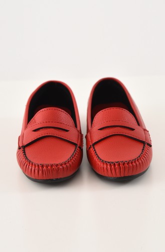 حذاء مُسطح نسائي (باليرينا ) 101-06 لون أحمر 101-06