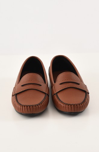 حذاء مُسطح نسائي (باليرينا ) 101-10 لون عسلي 101-10