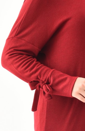 Thin Knitwear Turtleneck Sweater 6093-01 Claret Red 6093-01