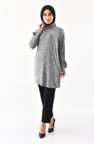 Pull Tricot Col Roulé 6093-02 Gris 6093-02