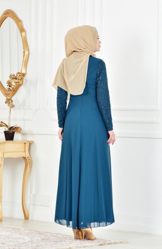 Habillé Hijab Pétrole 52614-04