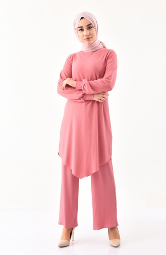 Tunik Pantolon İkili Takım 0304-02 Gül Kurusu 0304-02