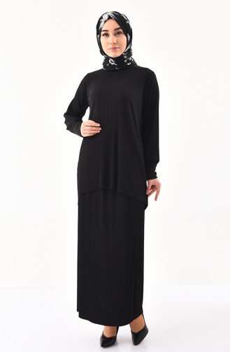 Tunic Skirt Binary Suit 9001-01 Black 9001-01