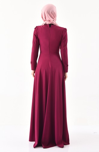 Plum Hijab Dress 1138-04