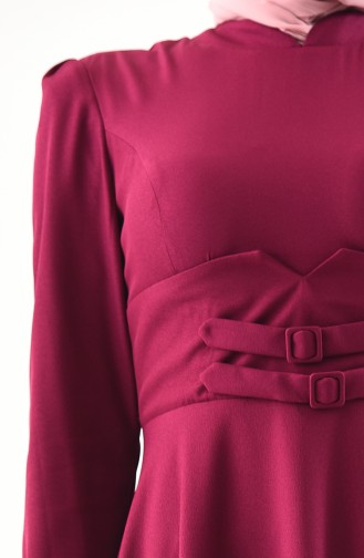 Robe Détail Ceinture 1138-04 Plum 1138-04