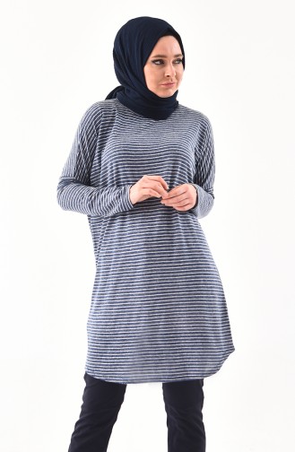 Çizgili Tunik 7517-01 Lacivert