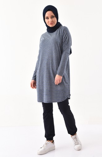 Çizgili Tunik 7517-01 Lacivert