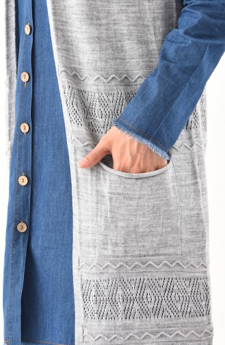iLMEK Fine Knitwear Pocketed Vest 4124-01 Gray 4124-01