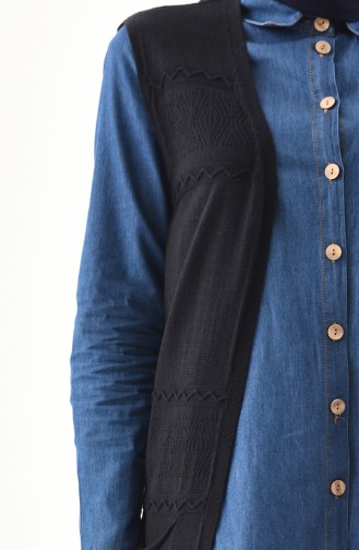 Slim Knitwear Pocket Vest 4124-03 Navy Blue 4124-03